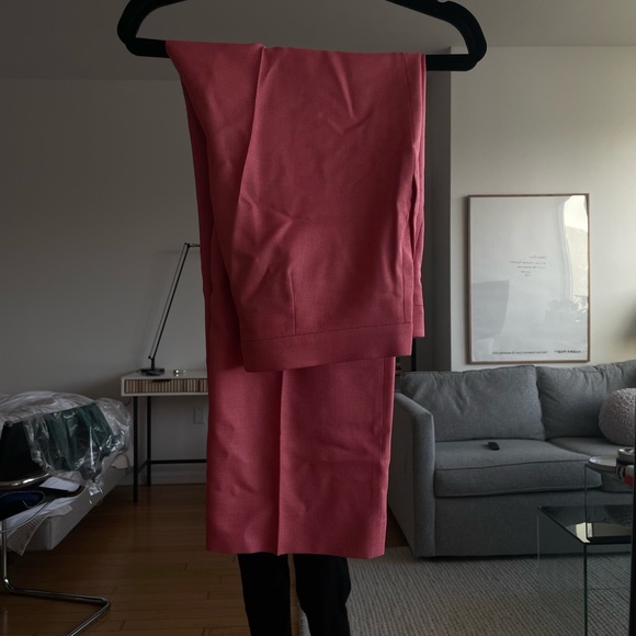 ST. JOHN  Italy Silk And Wool Blend Notch Collar Jacket With Pockets and PANTS - Picture 13 of 13